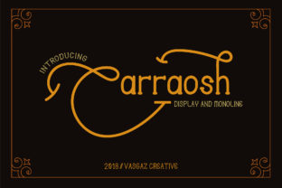 Carraosh: A Modern Monoline Display Font for Web Headers