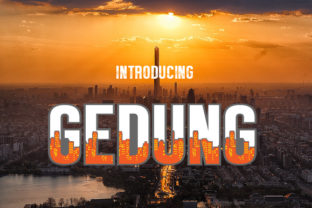 Gedung: A Skyline Display Font for Editorial Impact