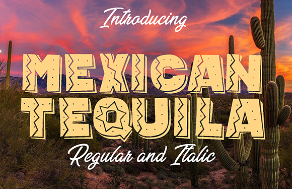 Mexican Tequila Font for Editorial Design