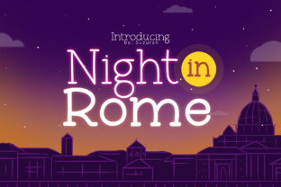 Night in Rome: A Playful Display Font for Makers