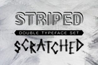 Striped and Scratched Font for Business Branding