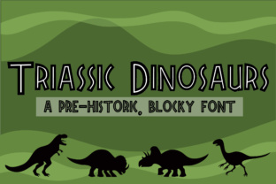 Triassic Dinosaurs Font for Creative Projects