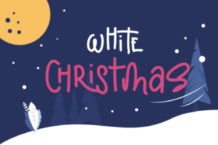 White Christmas Nighttime Field: A Playful Display Font for Festive Design